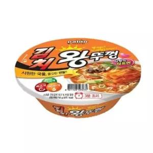 순한맛컵라면 팔도 김치 왕뚜껑 사발면 용기 18입 1박스 110g