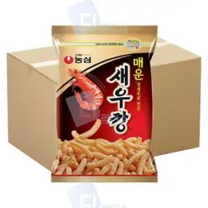 행사용과자 농심 매운새우깡 6봉 대용량 술안주 봉지과자 400g