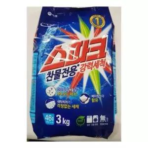애경 스파크 일반용 파우치 세탁세제 3kg