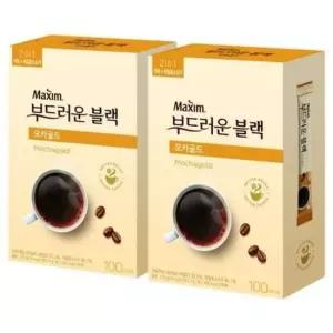 커피 맥심 모카골드 부드러운 블랙 200T(100Tx2개)