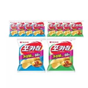 오리온 포카칩 오리지널 66g, 5개 + 어니언 66g, 5개