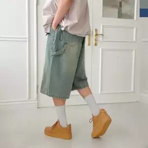 /옷자락 남자 데일리 캐주얼 루즈핏 데님 팬츠