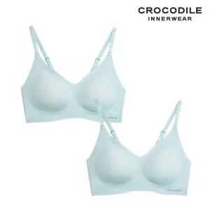 [크로커다일] 소프트 쿨인견 쉘론 패드분리 후크형 브라2종 레트로블루 CDWBR5N19_2
