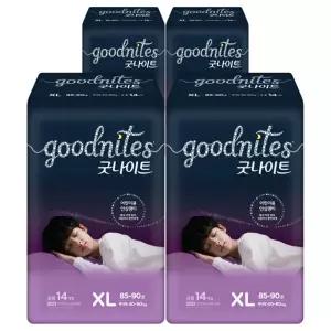 굿나이트 팬티형 샘방지 기저귀 남여공용 40~60kg 특대형XL 56매
