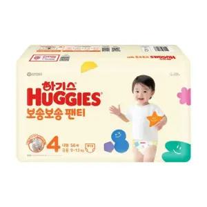 하기스 2024 보송보송 팬티 4단계 대형 공용 56매 2팩