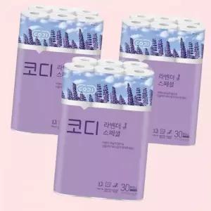 코디 라벤다스페셜 화장지 30m 30롤 3팩 () 4755735