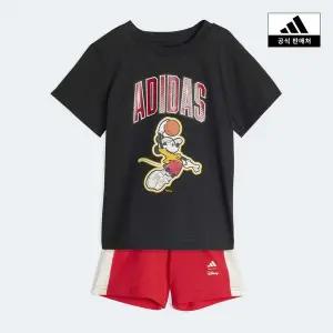 [아디다스키즈](타임스퀘어점패션관)[adidas kids] (A080-A100) 디즈니 미키 마우스 티셔츠 세트 (JZ7677)