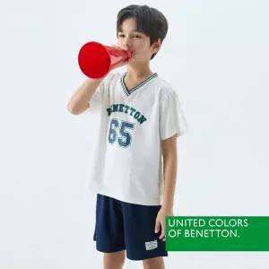 [보리보리/베네통 키즈]베네통 키즈 메쉬 스포츠 셋업 화이트 BNKES5M26T