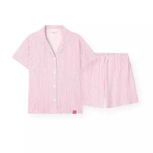[백화점 정품] 편한 여성잠옷 여성 H126 라이비핑크 반소매 파자마 세트