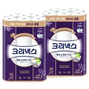 크리넥스 데코소프트 수딩플러스 25M 30롤(24+6)x2팩 /두루마리 휴지