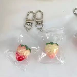 미니 지퍼백 키링 D고리 투명 파우치 열쇠고리 DIY