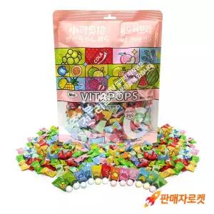 한국총판 샤오커오라 비타팝스캔디 12가지맛 믹스 500g 1개