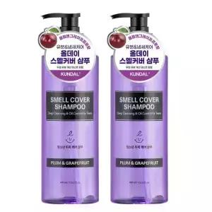 쿤달 올데이 스멜커버 청소년샴푸 플럼앤그레이프프룻 400ml 2개 [분]