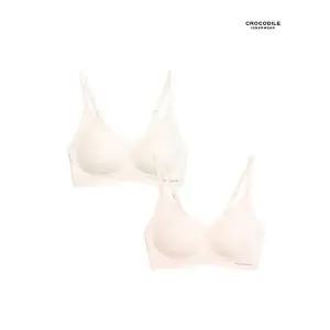 [크로커다일] 소프트 쿨인견 쉘론 패드분리 후크형 브라2종 오트밀 베이지 CDWBR5N1718
