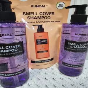 쿤달 올데이 정수리 스멜커버 청소년샴푸 400ml 2개+ 리필 380ml 라임바질앤만다린