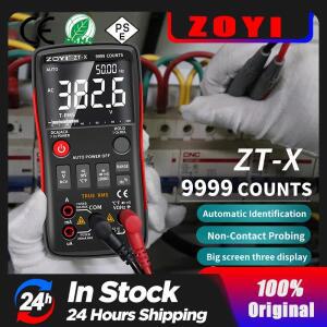 ZOYI ZT-X ZT-303 T-RMS 디지털 멀티미터, EBTN LCD DC AC 전압계, 전류계 커패시터, Ohm temp Hz NCV 테스