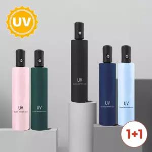 [1+1] UV차단 원터치 3단 자동우산 컬러5종