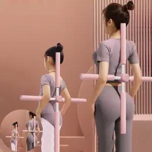 스트레칭 허리 자세교정바 체형 말린 굽은등 목 보정 그레이