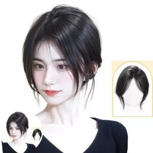 꼬임 우아한 가르마 윗머리 볼륨 부분 가발