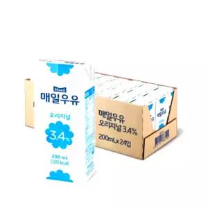 매일우유 멸균 오리지널 200ml, 48개