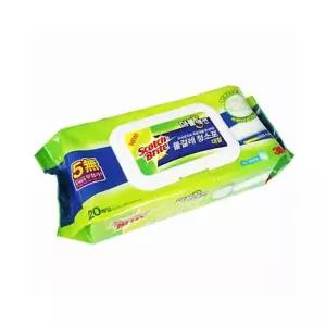 [에이치플러스몰]물걸레 청소포 더블액션 대형 20매 1개 37x20cm 막대걸레 청소부직포