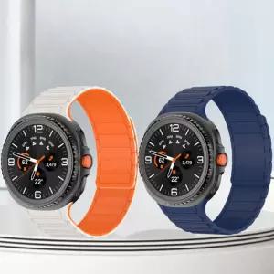 갤럭시워치8 양면 스트랩 마그네틱 실리콘 스포츠밴드 일체형 40mm 44mm 호환