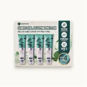 덴티스테 뉴플러스 화이트 치약 160g X 4개