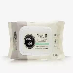 물티슈 피톤치드 하늘선물 일회용 100매캡 12개