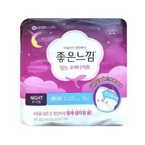 좋은느낌 입는 오버나이트 팬티형 대형(L)8P x 2개순면커버 순면생리대 팬티