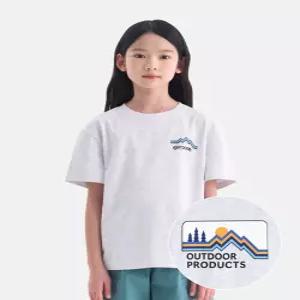 에센셜 파노라마 반팔티셔츠 (멜란지 화이트) OD262ISS04_MWH