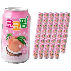 해태 코코팜 피치핑크복숭아 340ml x 48캔(24캔 2박스)