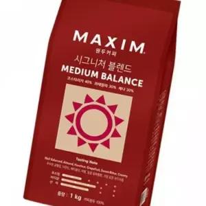 맥심 시그니처 블렌드 미디엄 밸런스 원두 1kg
