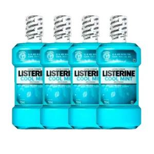 리스테린 가글 구강청결제 입냄새제거 쿨민트 750ml, 4개