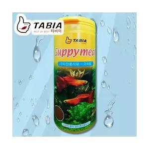 타비아 구피밀 스푼 포함 구피 몰리 플래티 소형어 전용 먹이 사료 대형 260ml 130g