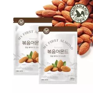 산과들에 10083-2 APP전용 출고당일볶는 25년산 햇 당일볶음아몬드 500gx2봉 총 1kg