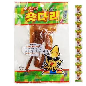 오징어 숏다리 20g 10개