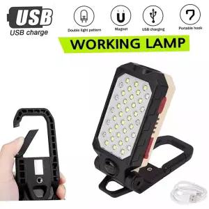 손전등 LED 충전식 후레쉬 캠핑 랜턴 작업등 자석 SMD