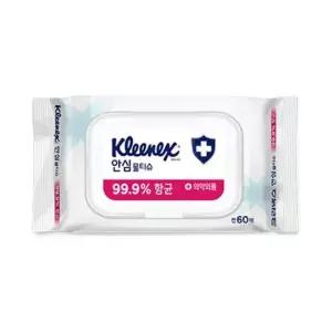 크리넥스 60매 안심 물티슈 캡형/기타가구부속품/가구부속품/DIY자재/용품/가구청소용/인테리어정리용/위생