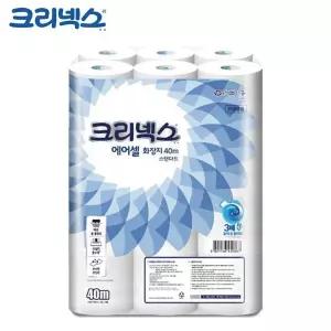 [하프클럽/오티마트]크리넥스 두루마리 화장지 물에 녹는 에어셀 40m 24롤