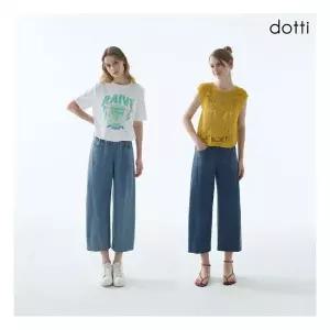 [도티] 26SS 여성 썸머 커브드 워싱 벌룬 8부 데님 팬츠 2종(D6B8W)