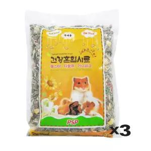 건강 혼합사료 햄스터 다람쥐 기니피그 영양 600g X3