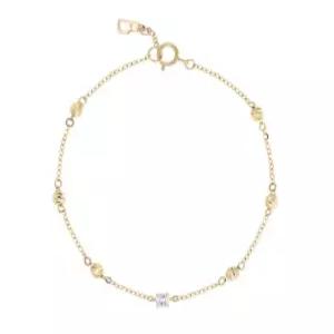 (스타필드 고양점) 로이드 랩다이아몬드 0.09ct 샤인볼 14K 팔찌 LWF26006D