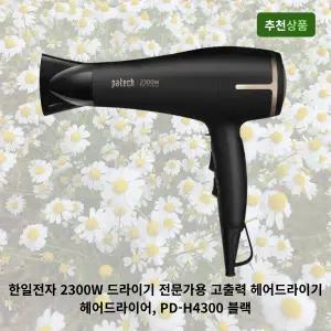 한일전자 2300W 드라이기 전문가용 고출력 헤어드라이어, PD-H4300 블랙