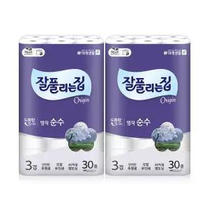 잘풀리는집 명작 순수 30m x 30롤 x 2팩