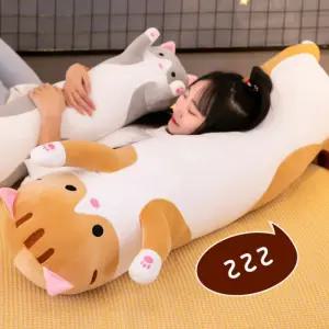 찰떡 대형 고양이 바디필로우 110cm 수면 쿠션 모찌