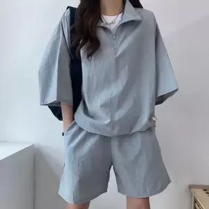 셋업 트레이닝 아노락 남녀공용 반팔 상하세트 커플룩