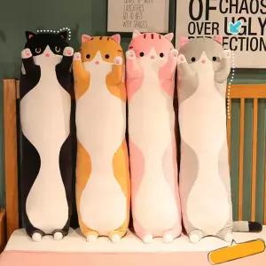 귀여운 대형 고양이 바디필로우 롱 쿠션 수면 찰떡 모찌 애착 안고자는 베개 인형