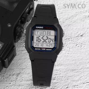 카시오 W-800H-1A 군인 군용 스퀘어 전자 스포츠 남자 우레탄 시계 e10
