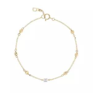 [로이드]랩다이아몬드 0.09ct 샤인볼 14K 팔찌 LWF26006D