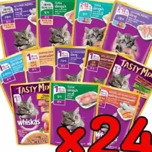 (24개묶음) 고양이 간식 위스카스 파우치 80g